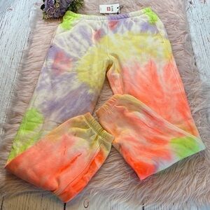 NWT RE/DONE Neon Spiral Dye Classic Sweatpants sz XS